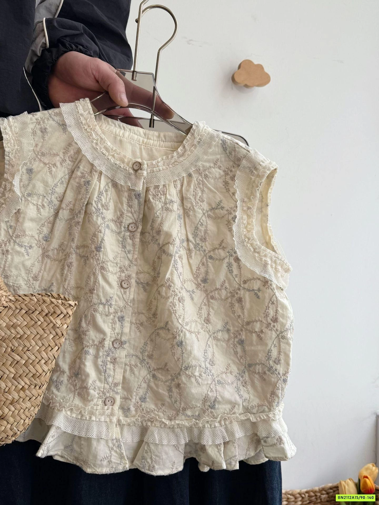 ÁO THÊU MIX JEANS BO GẤU