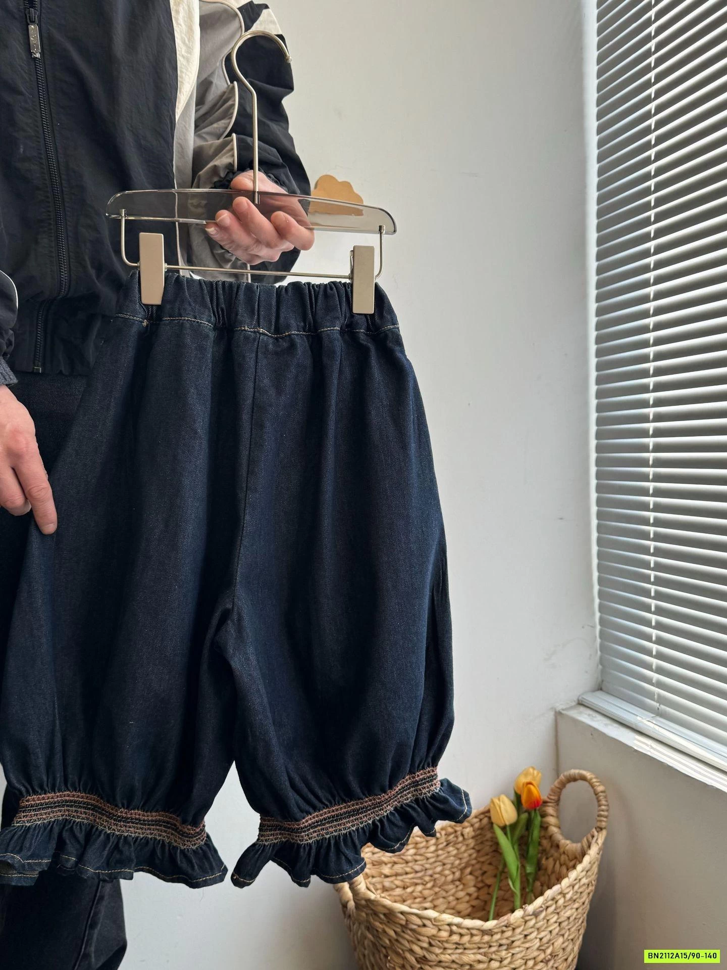 ÁO THÊU MIX JEANS BO GẤU