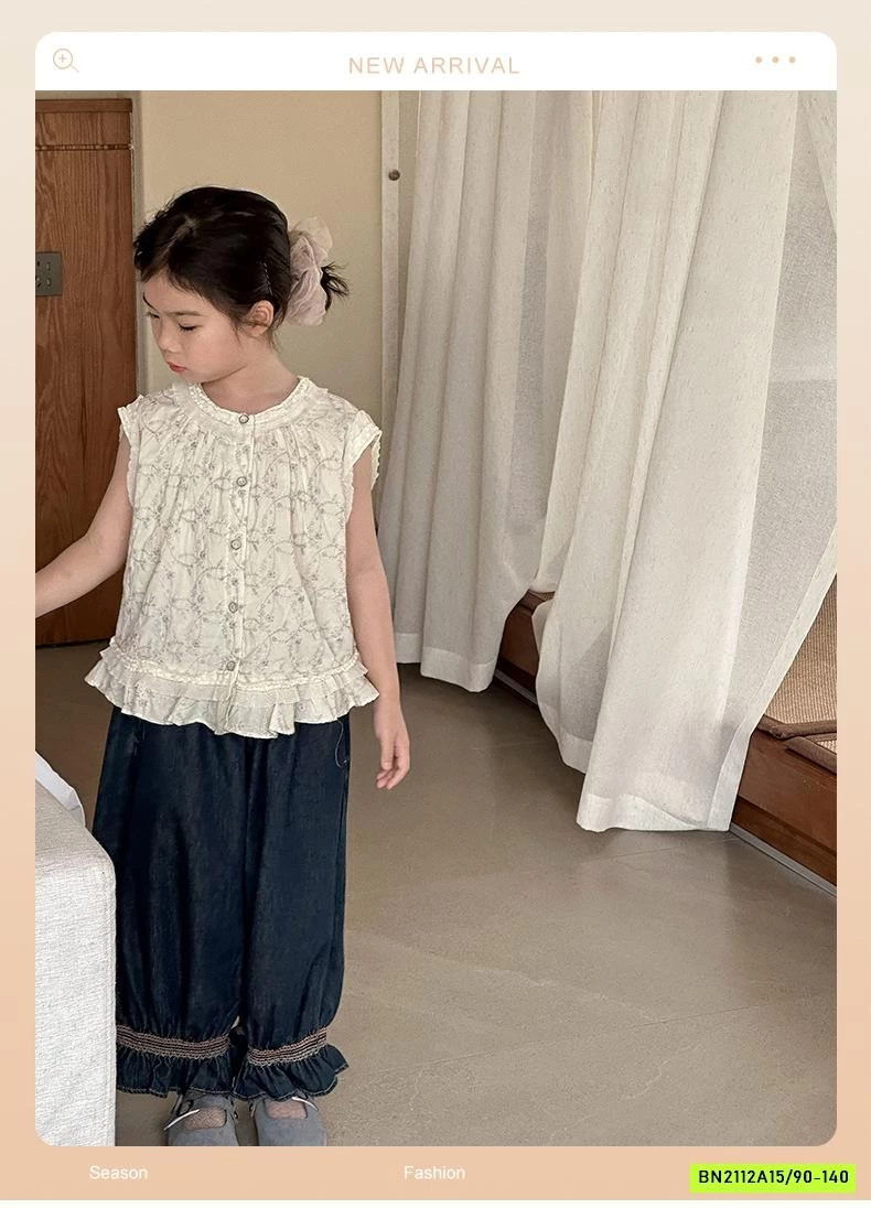 ÁO THÊU MIX JEANS BO GẤU