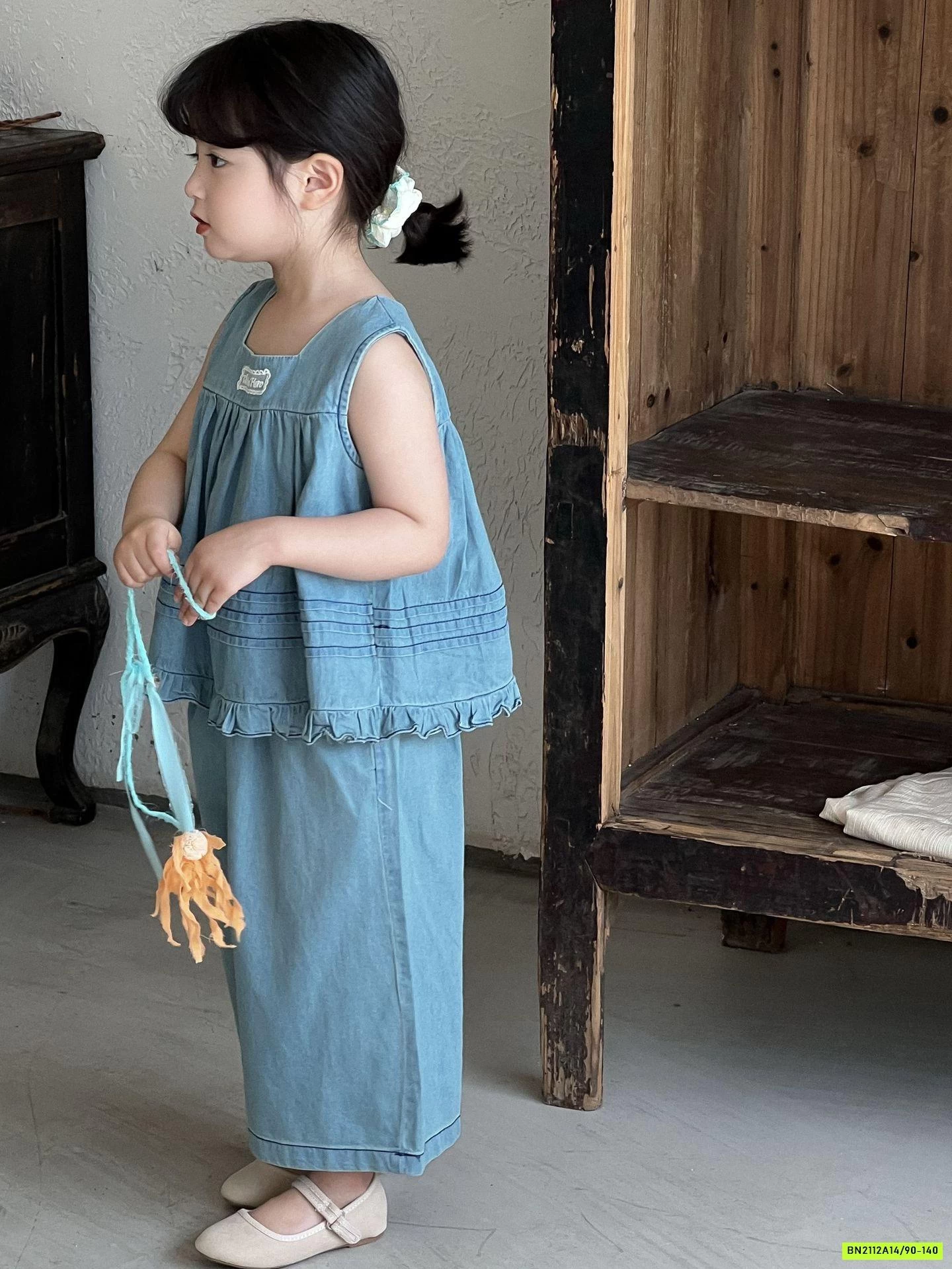 SÉT JEANS QUẦN SUÔNG BÁNH BÈO