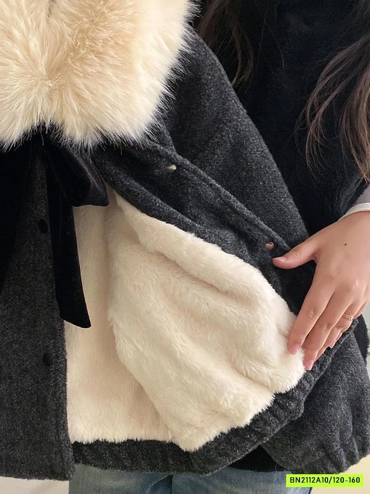 KHOÁC DẠ LÔNG CỪU MIX QUẦN NỈ SUÔNG