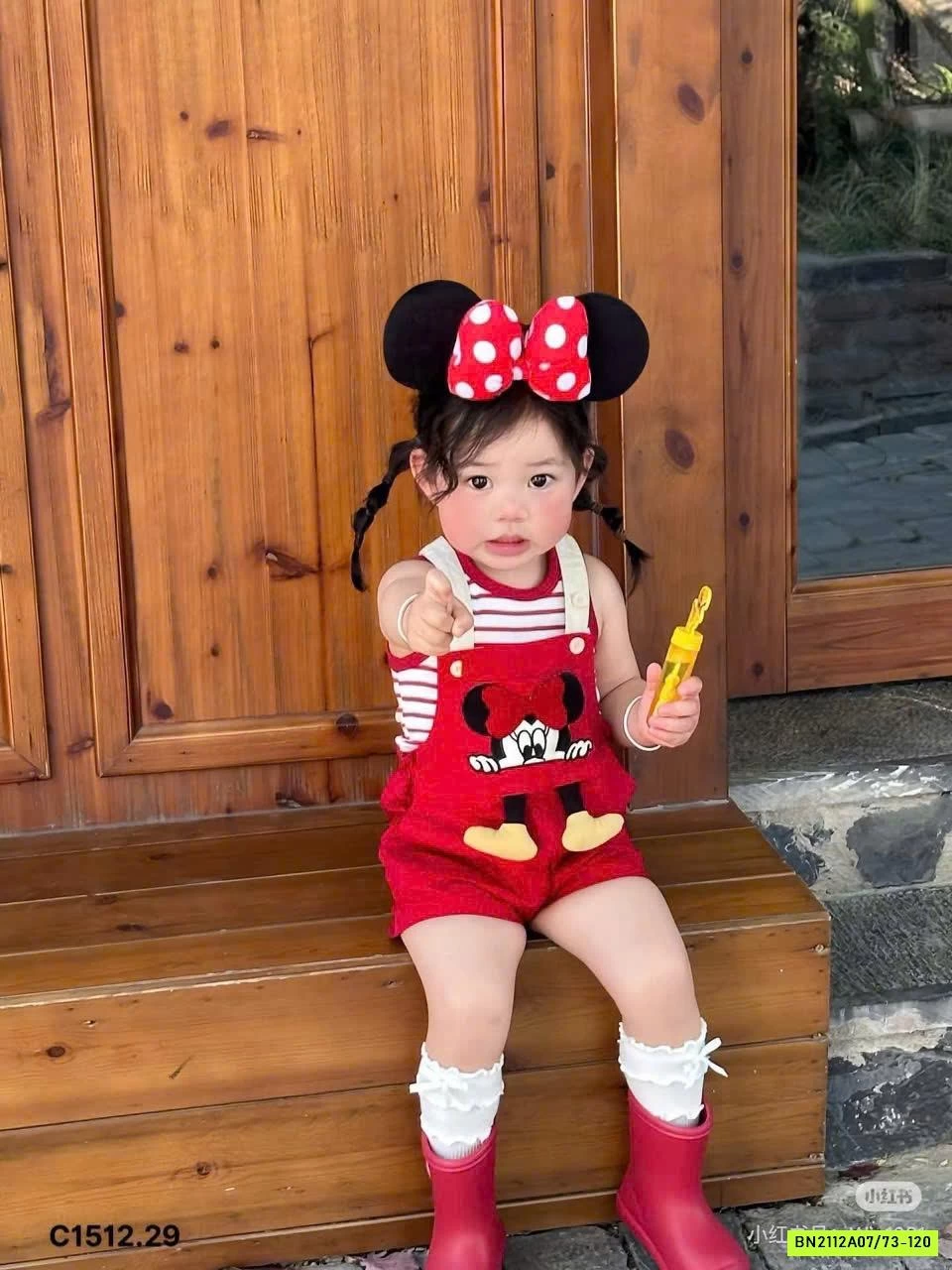 SÉT YẾM MICKEY ĐỎ KUTE