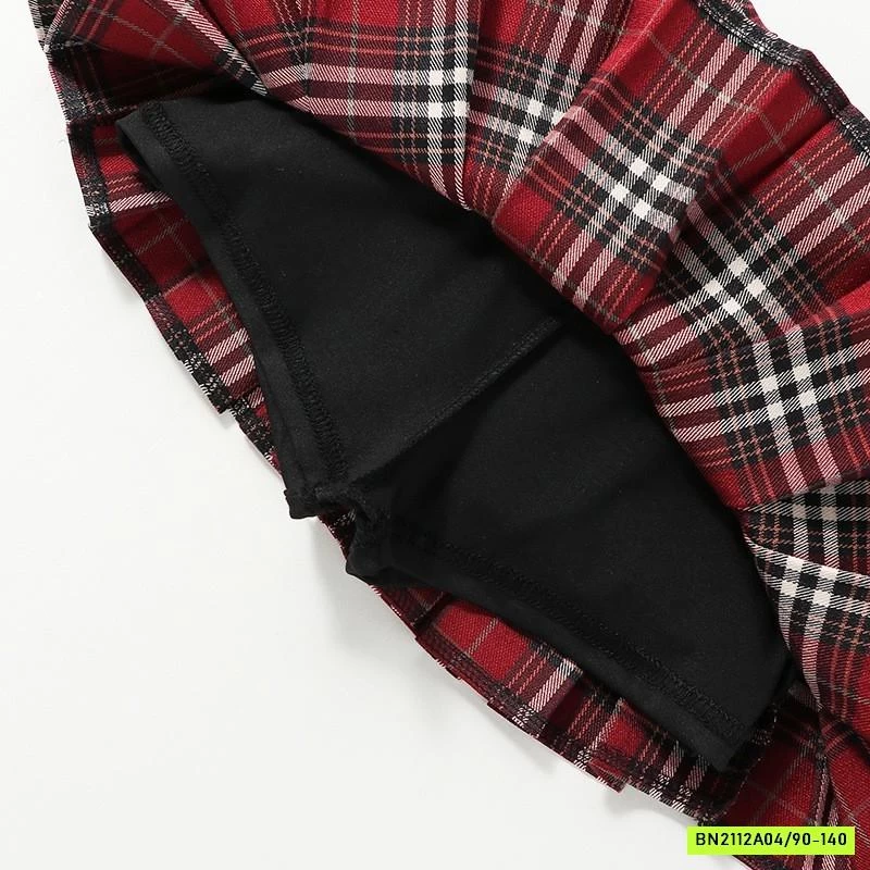 SÉT MONTOGI NƠ MIX CHÂN VÁY CARO ĐỎ127