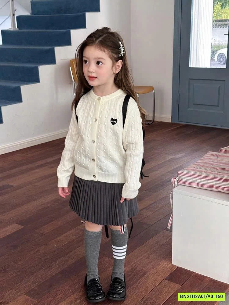 CARDIGAN THÊU TRÁI TIM 24Y159 AMBB