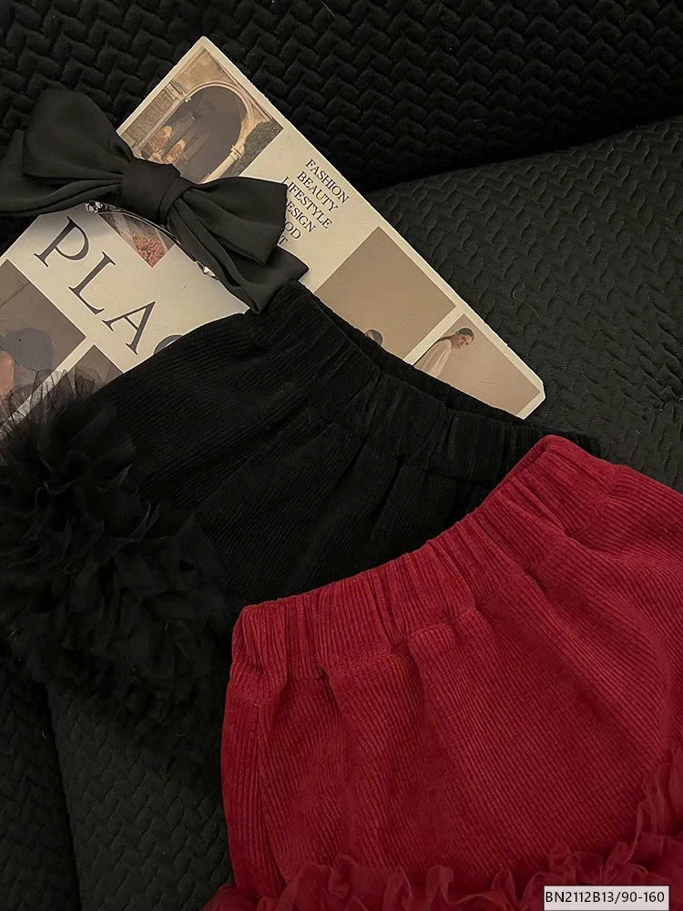 ĐẦM NHUNG TUTU LÓT LÔNG ẤM ÁP AMBB 24B008