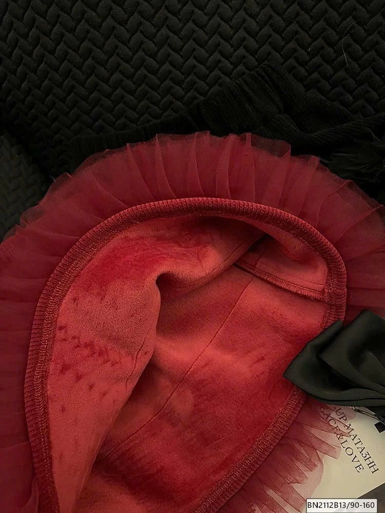 ĐẦM NHUNG TUTU LÓT LÔNG ẤM ÁP AMBB 24B008