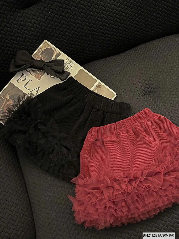 ĐẦM NHUNG TUTU LÓT LÔNG ẤM ÁP AMBB 24B008