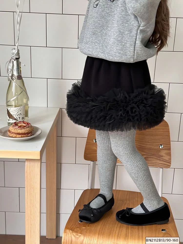 ĐẦM NHUNG TUTU LÓT LÔNG ẤM ÁP AMBB 24B008