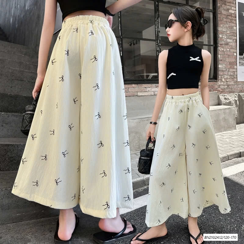 QUẦN ỐNG RỘNG IN NƠ