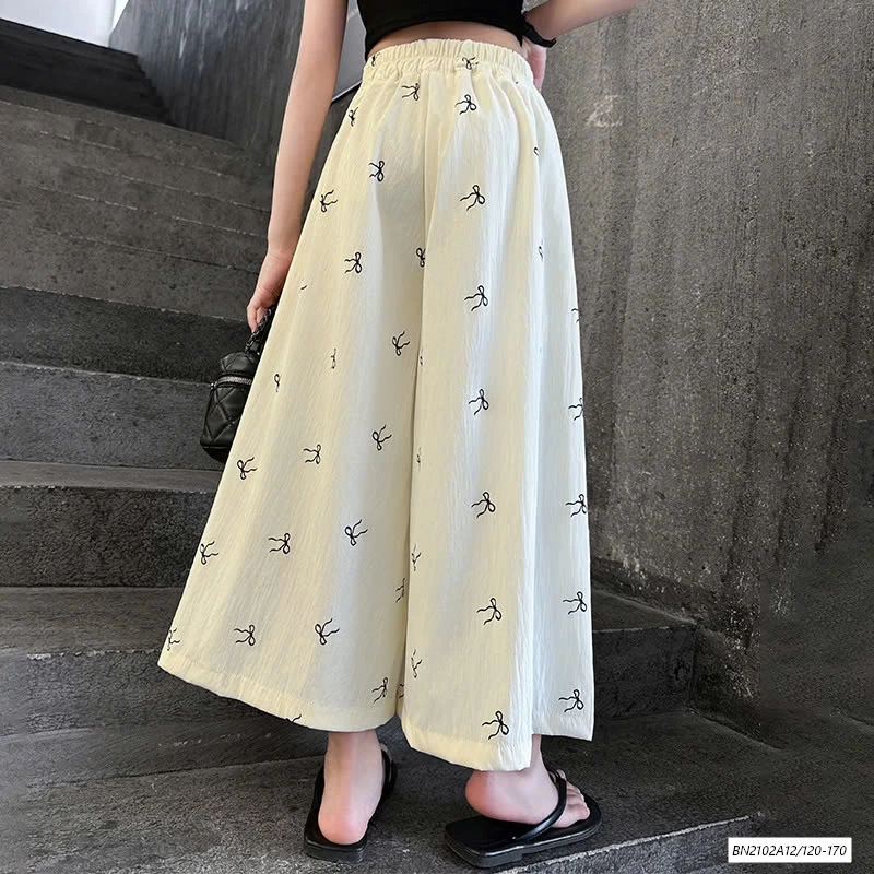 QUẦN ỐNG RỘNG IN NƠ