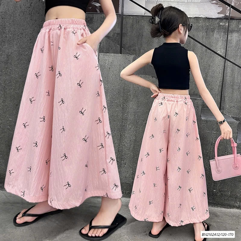 QUẦN ỐNG RỘNG IN NƠ