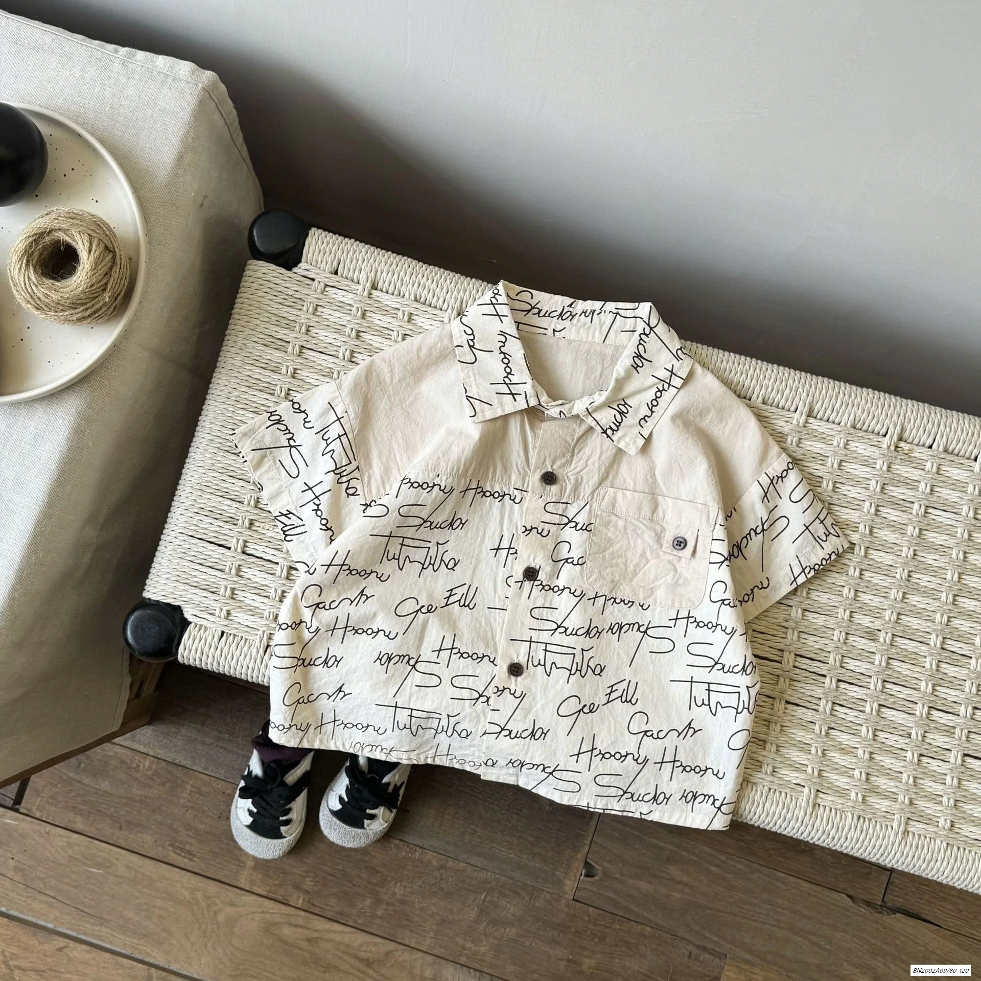 SƠ MI IN CHỮ TÚI NGỰC