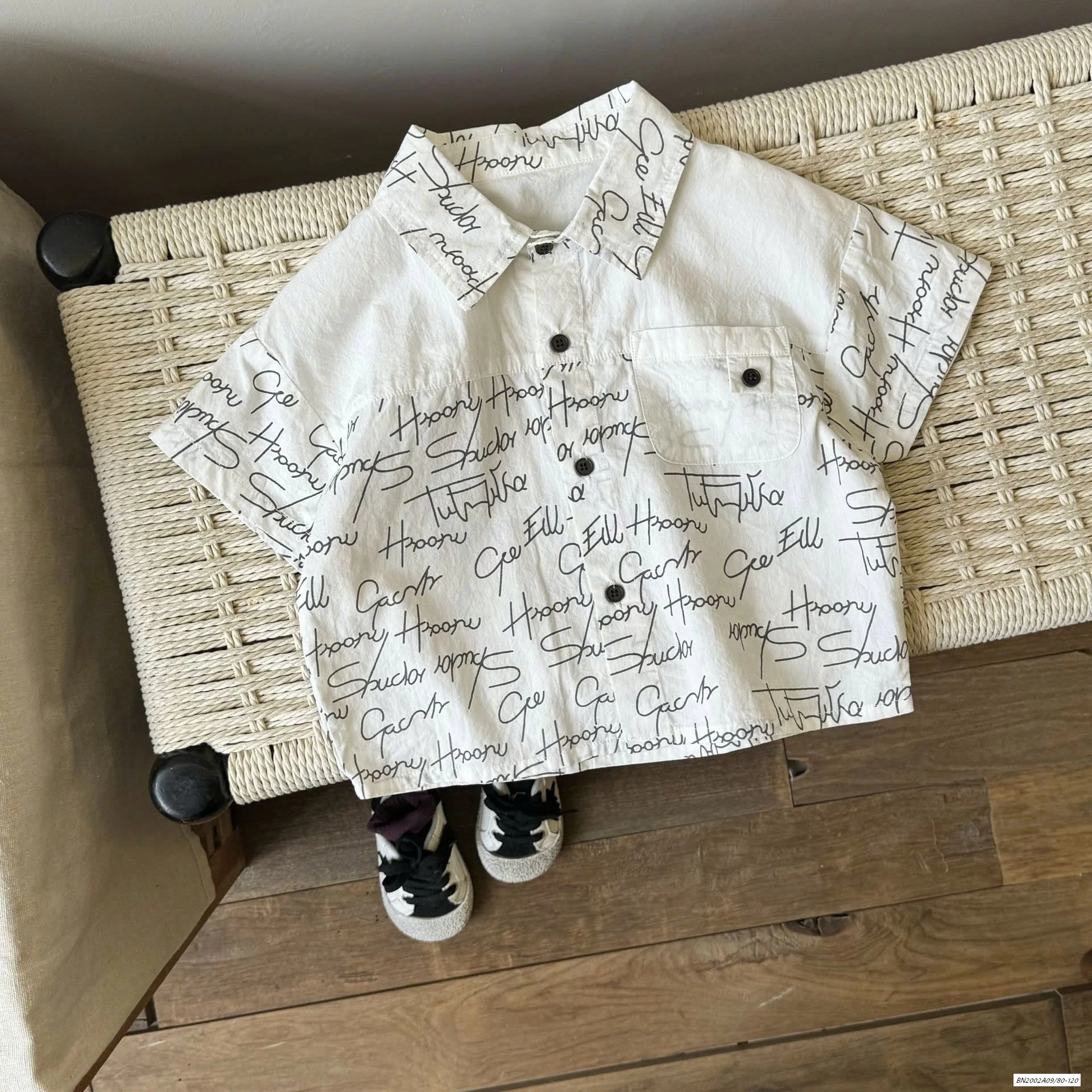 SƠ MI IN CHỮ TÚI NGỰC