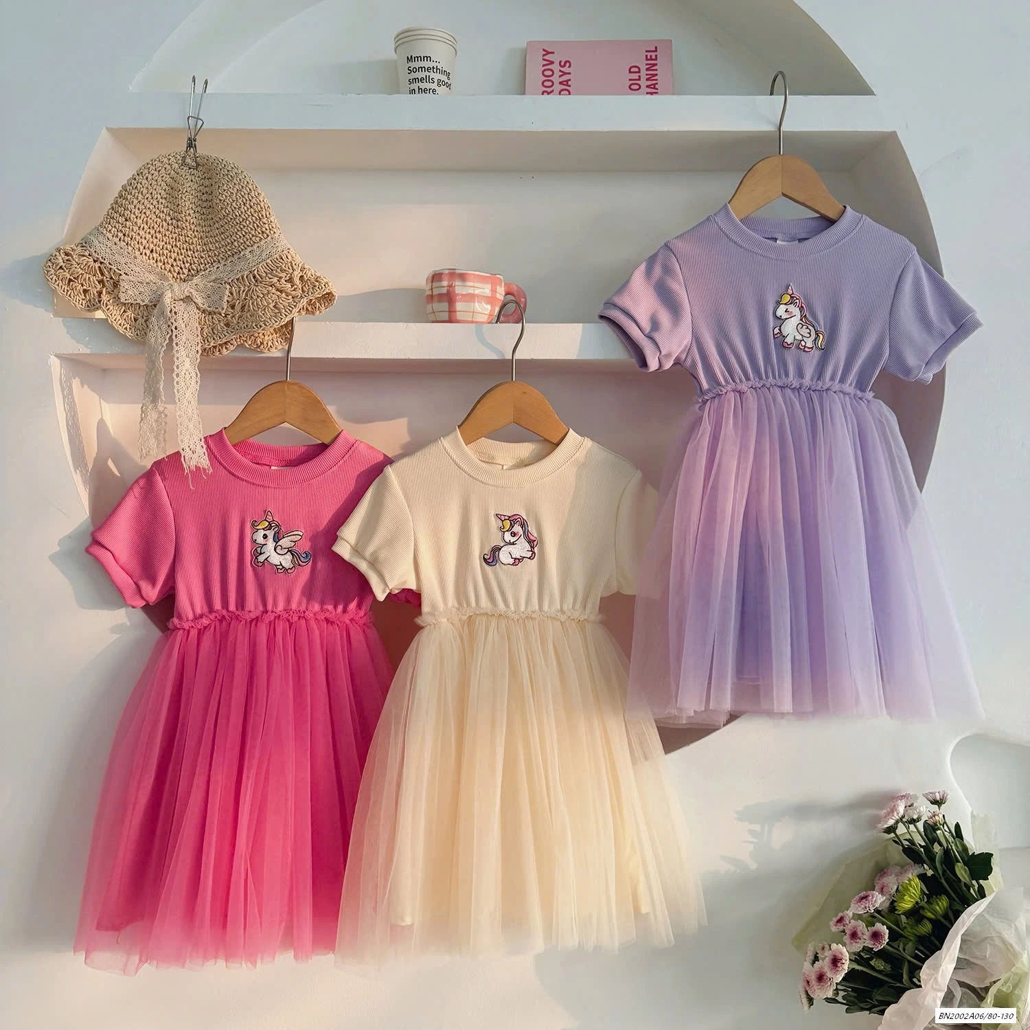 ĐẦM THUN PONY PHỐI CHÂN VOAN