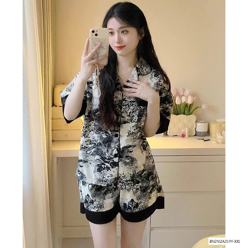 BỘ NGỦ LỤA HỌA TIẾT