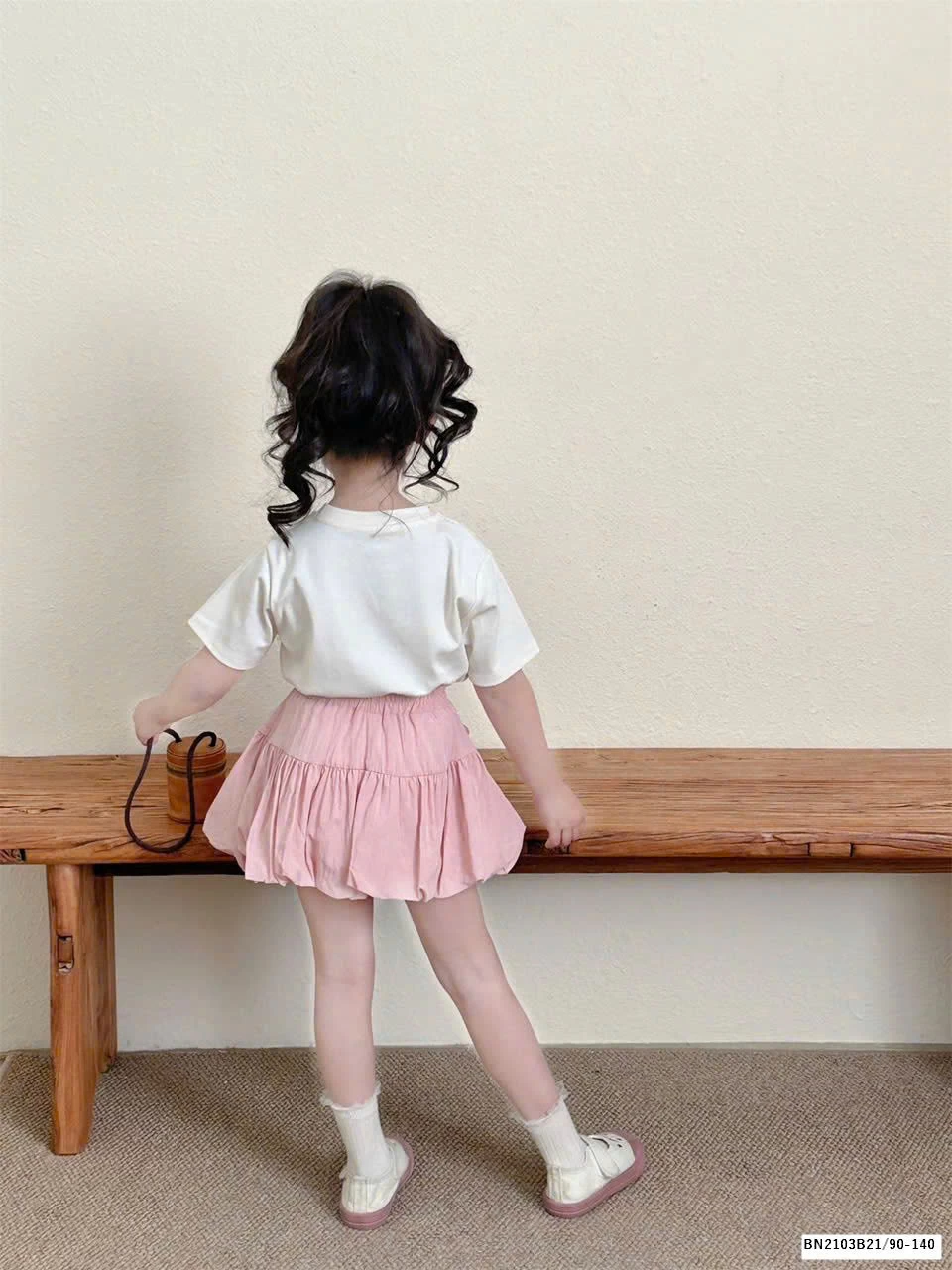 SÉT ÁO PHÔNG MIX CHÂN VÁY BÍ BÉ GÁI