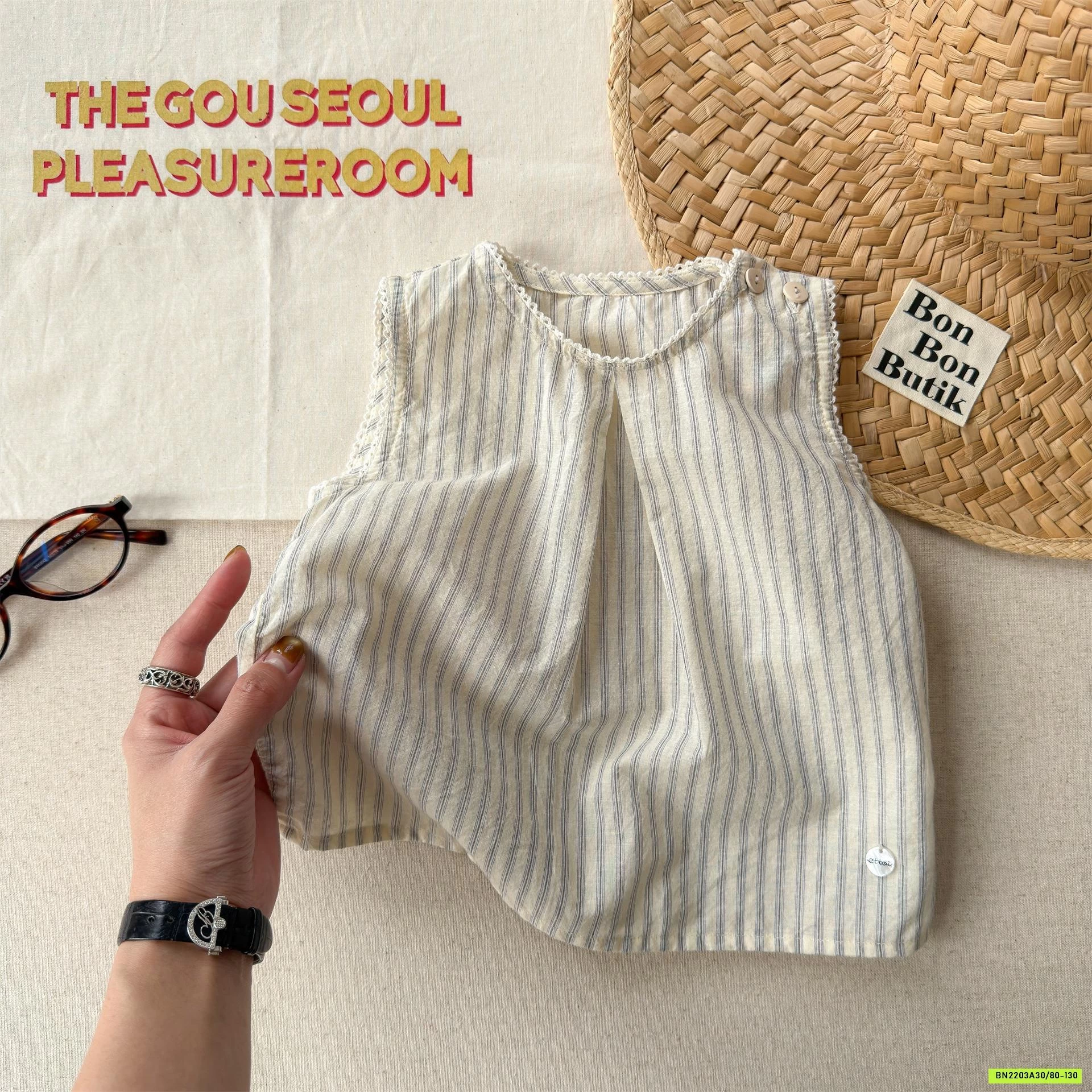 SƠ MI KẺ SỌC SÁT NÁCH VIỀN REN