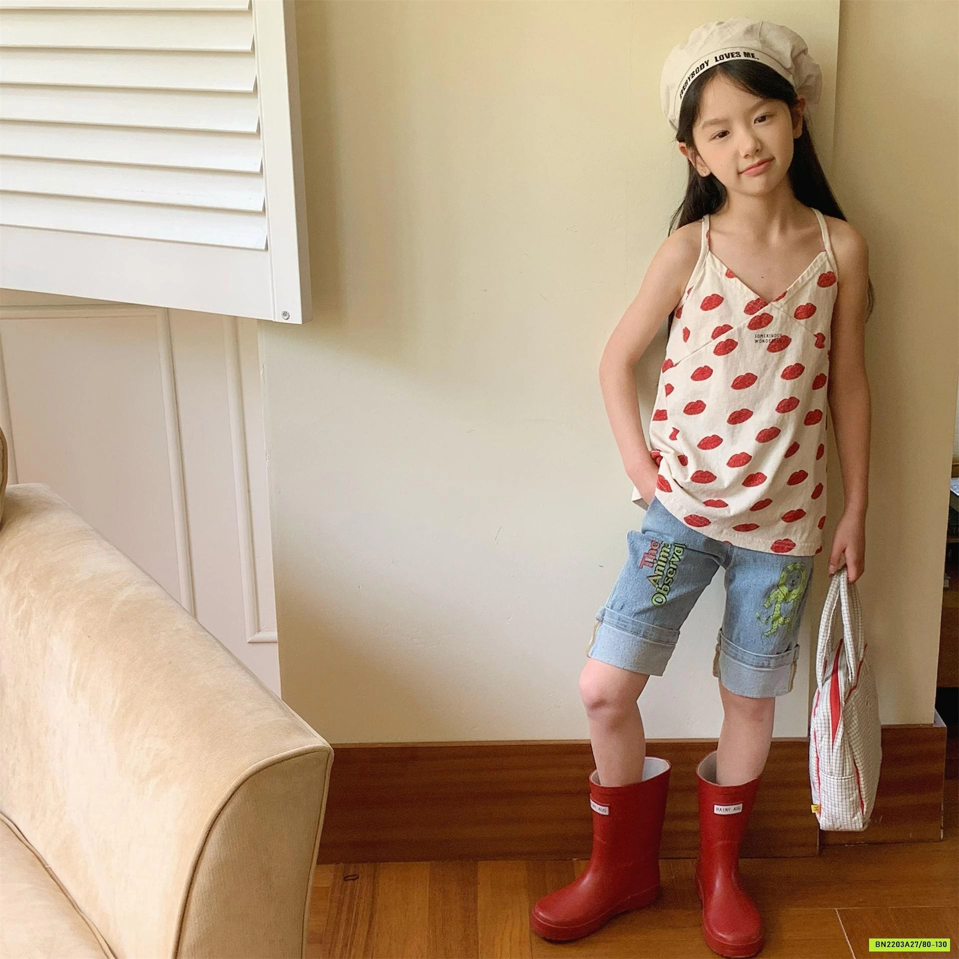 JEANS LỬNG THÊU DÁNG SKINNY 6226 ADBABY