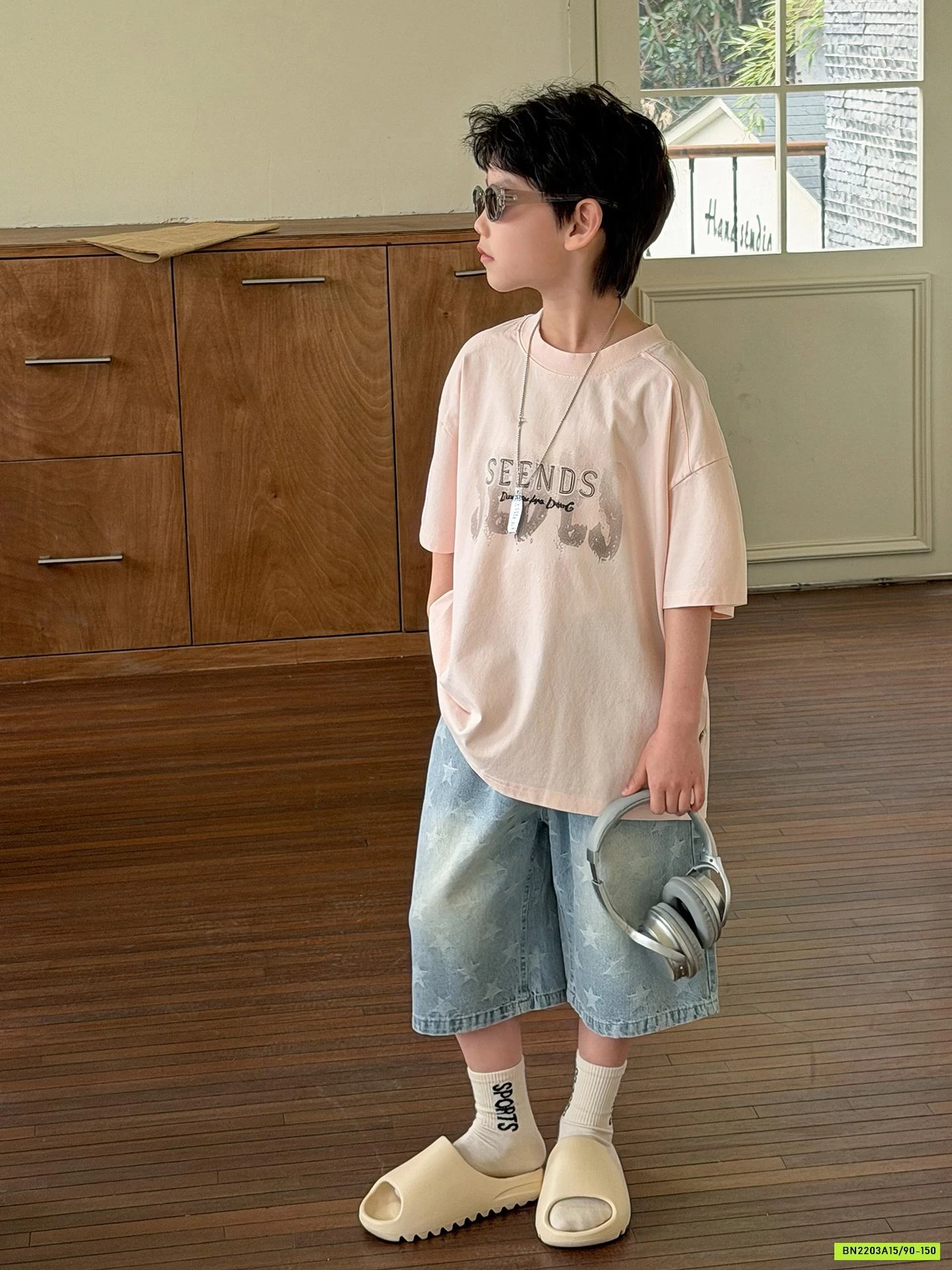 ÁO THUN HỒNG MIX SHORT JEANS