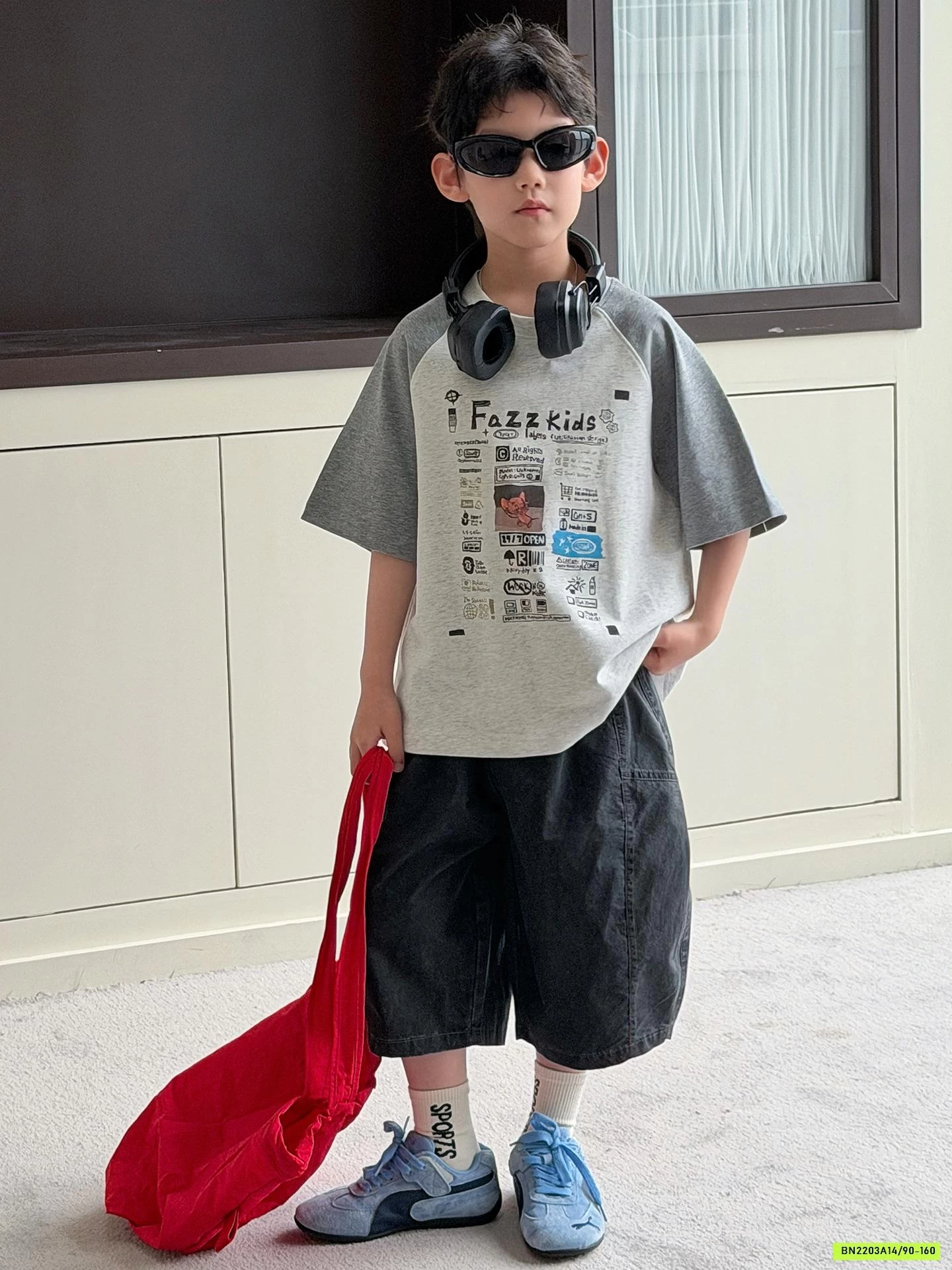 ÁO PHỐI MÀU TAY MIX SHORT BAGGY