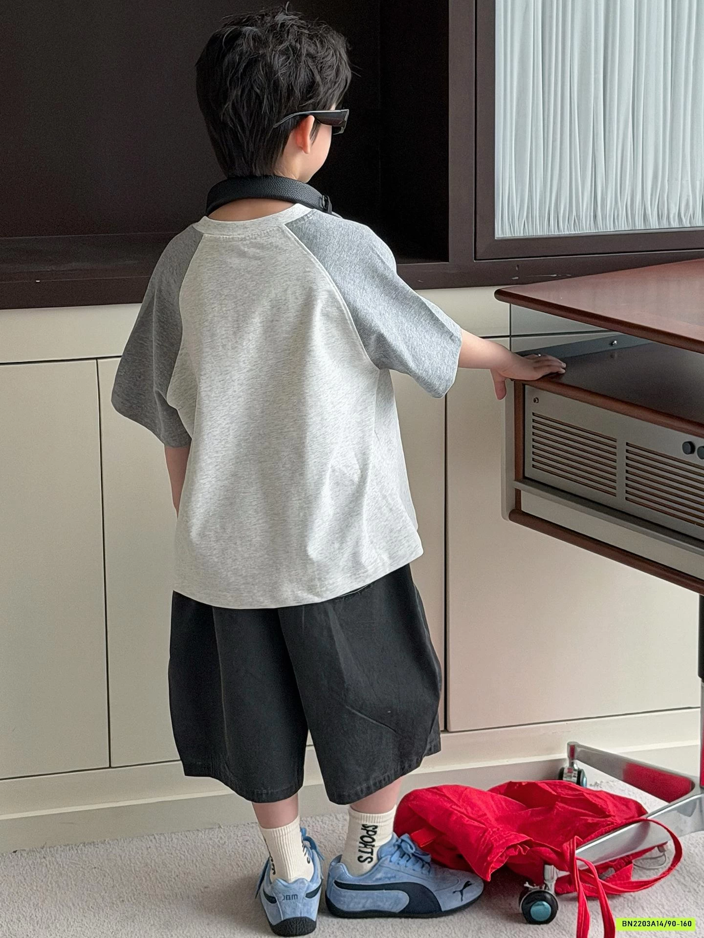 ÁO PHỐI MÀU TAY MIX SHORT BAGGY