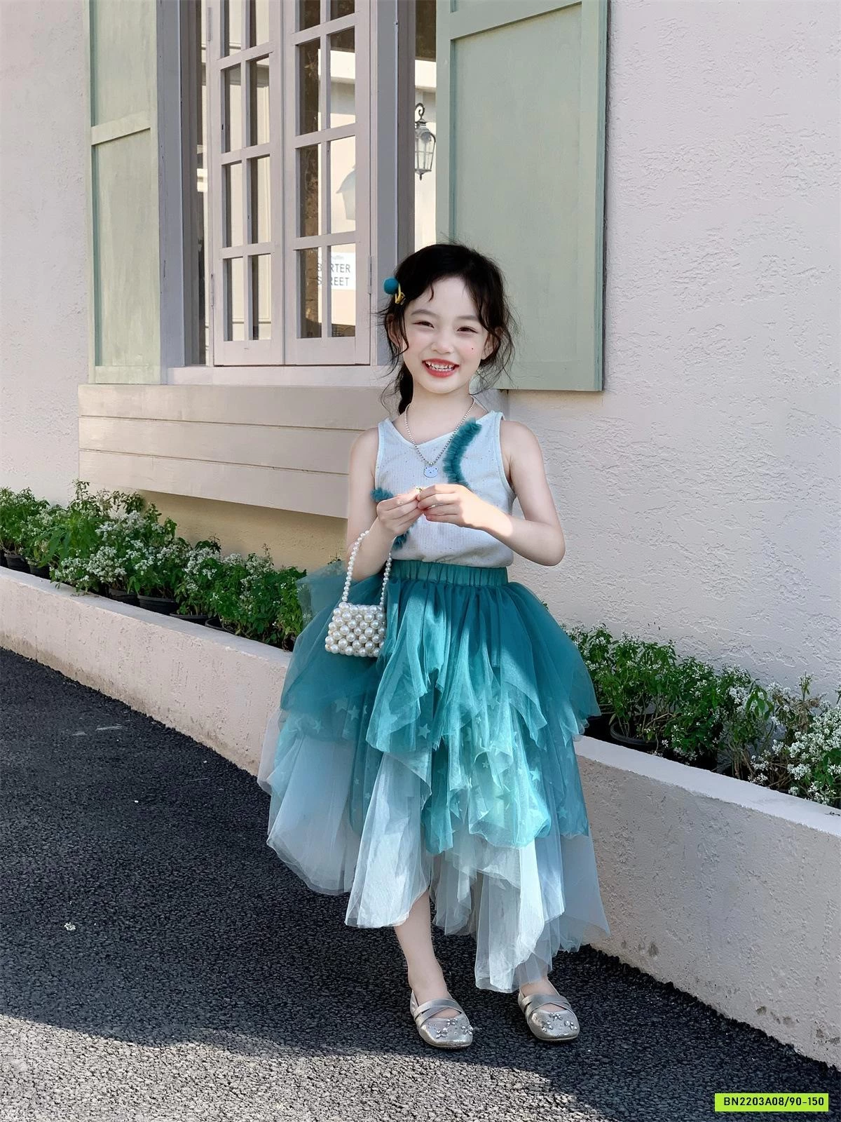 ÁO SÁT NÁCH MIX CV VOAN XANH