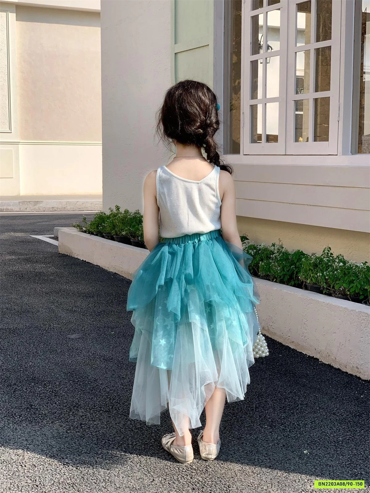 ÁO SÁT NÁCH MIX CV VOAN XANH