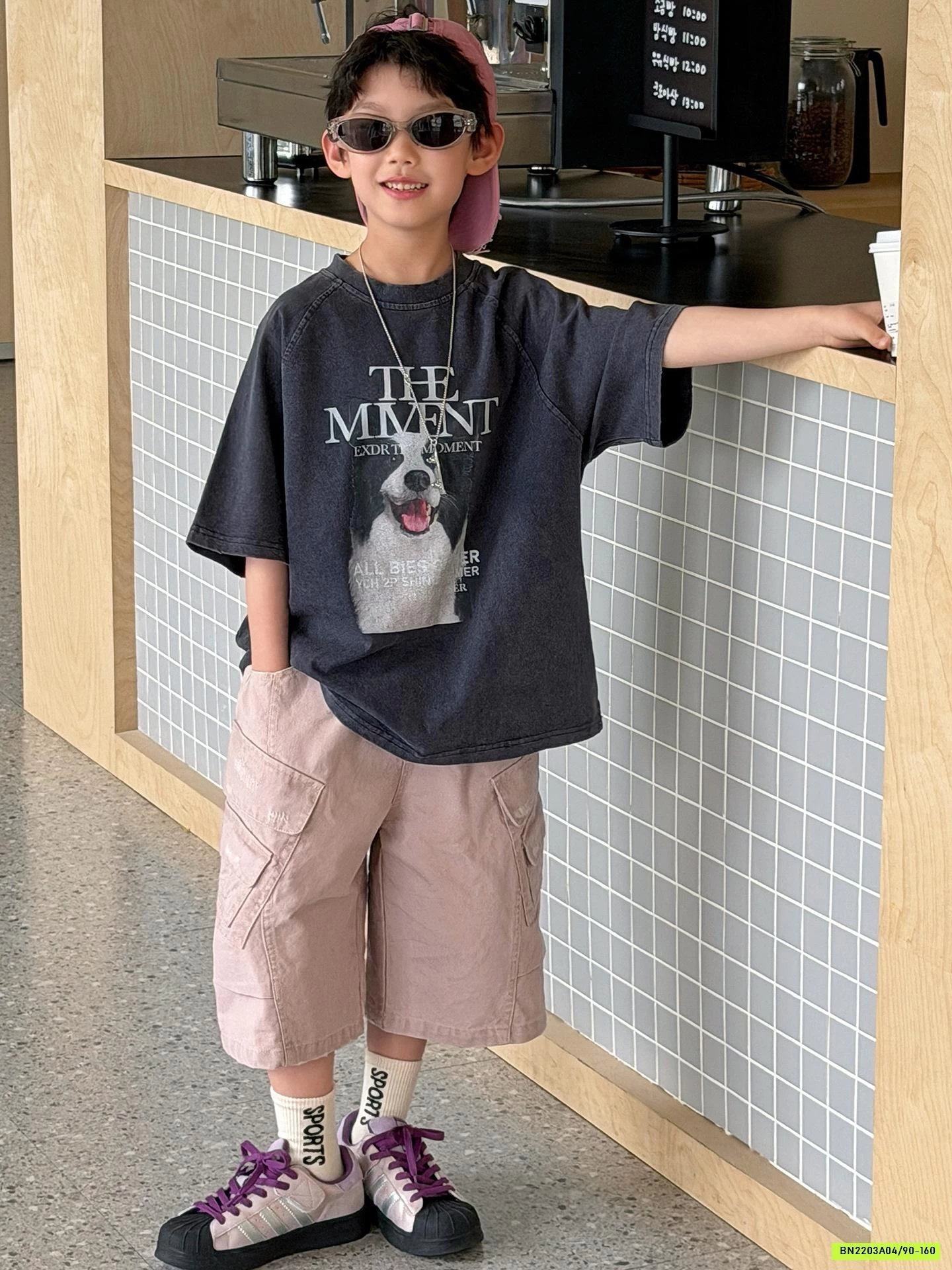 ÁO CÚN MIX SHORT HỒNG