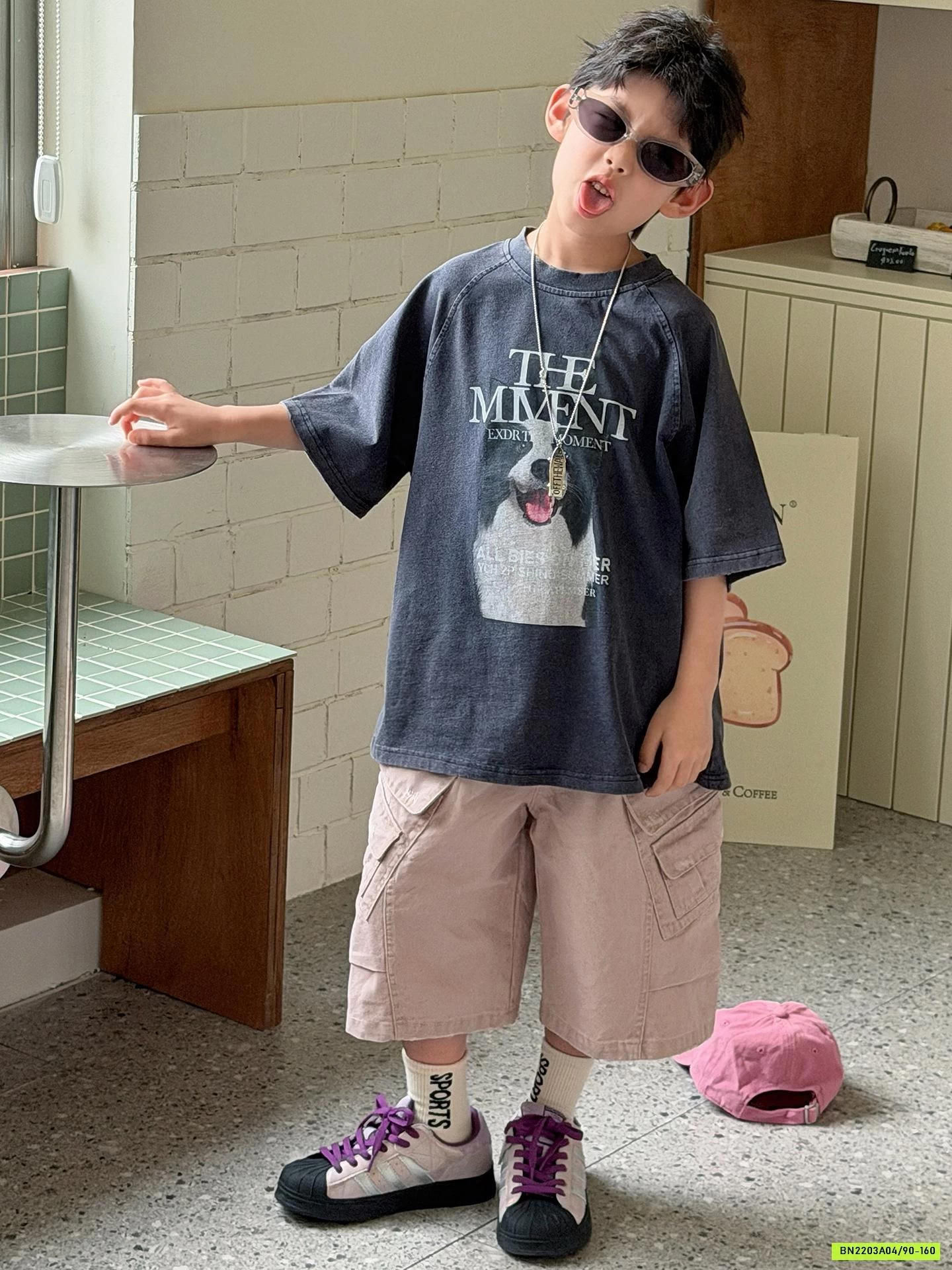 ÁO CÚN MIX SHORT HỒNG