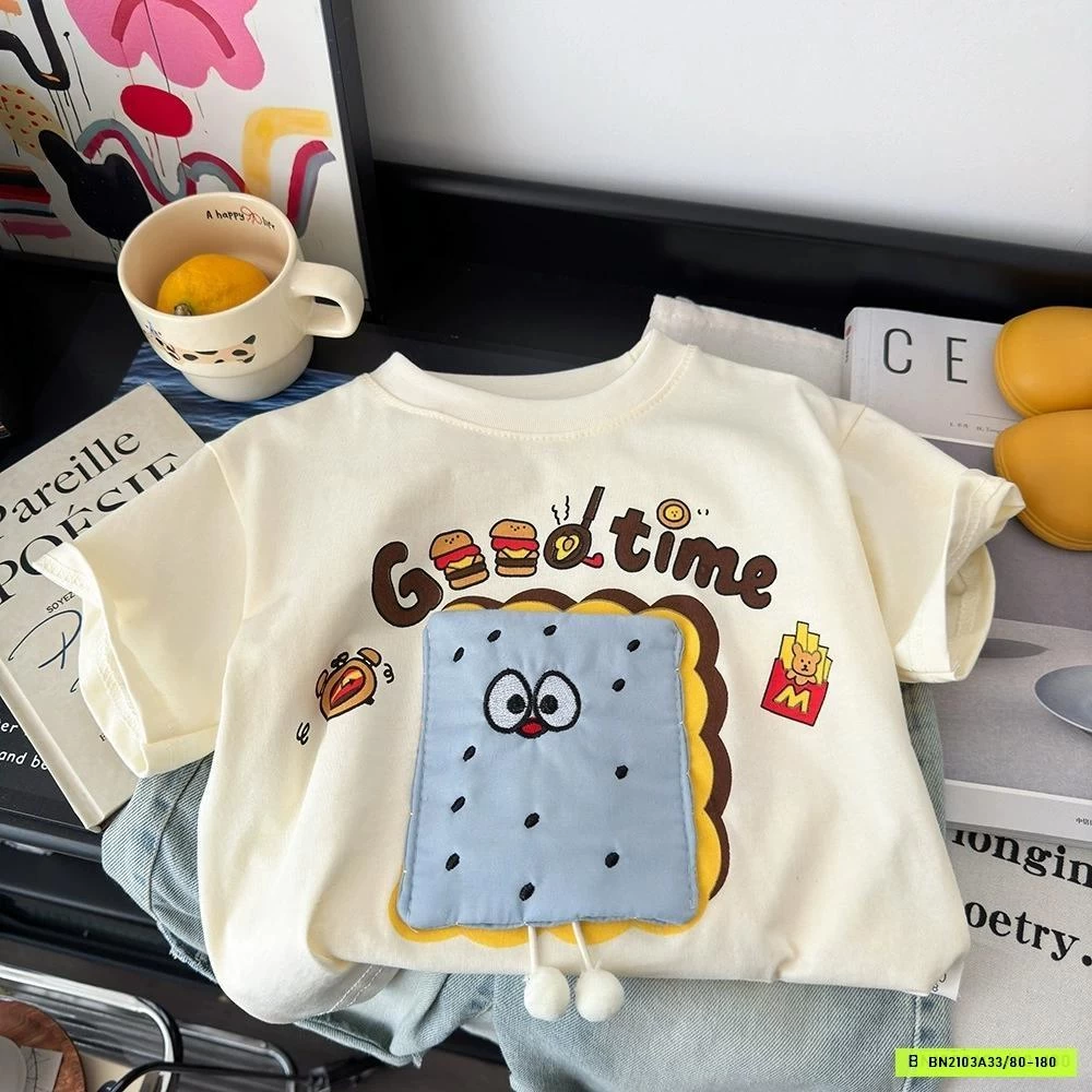 ÁO THUN GẮN GẤU BÔNG DỄ THƯƠNG