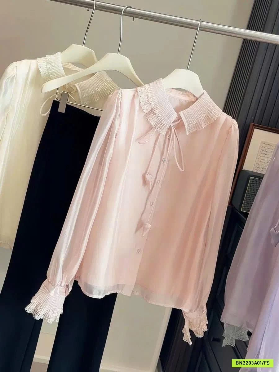 SƠ MI LỤA CỔ BÈO ANNA