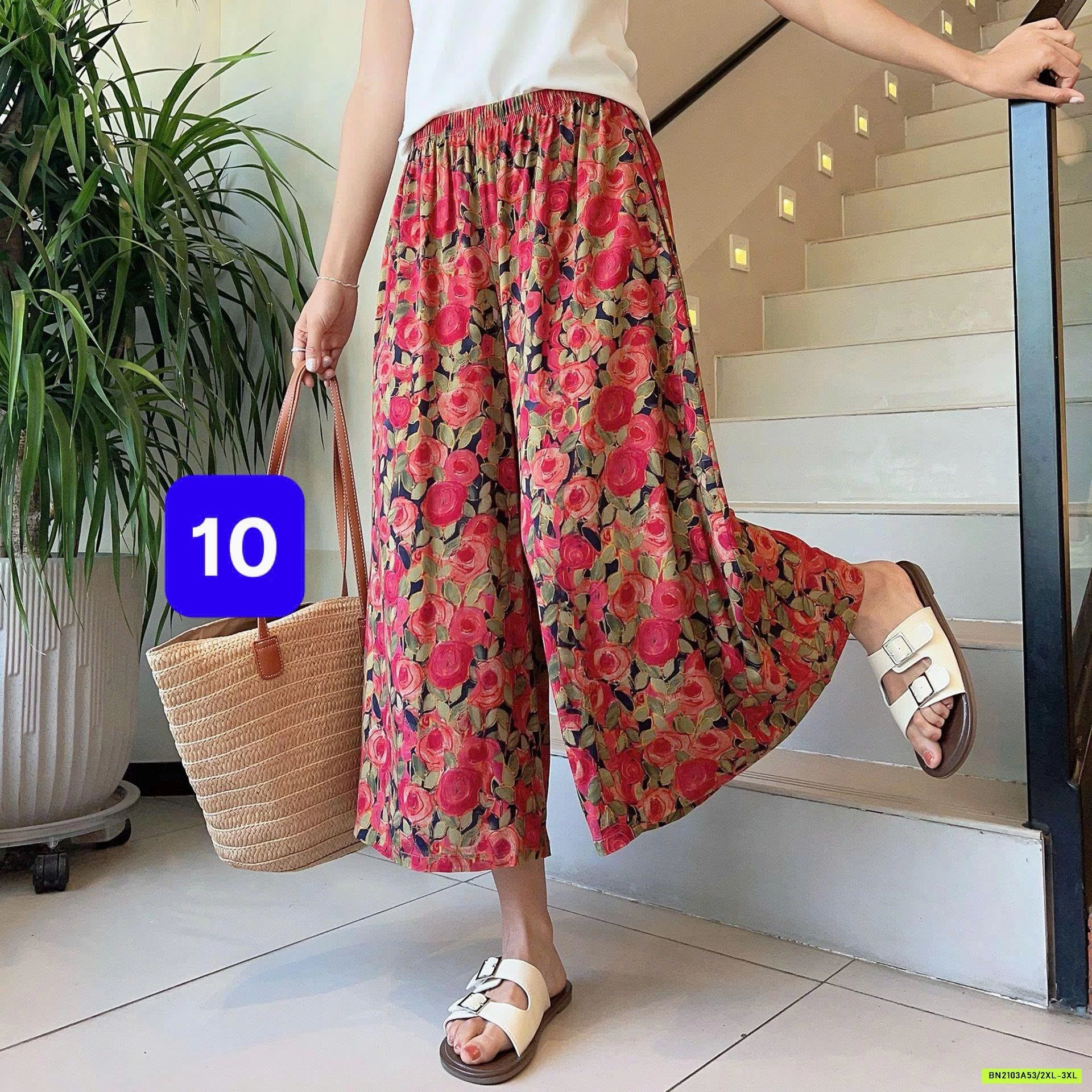 QUẦN LANH DÁNG RỘNG HỌA TIẾT