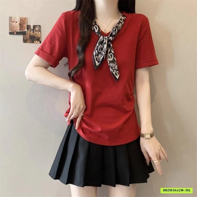 ÁO THUN RÚT EO KÈM KHĂN