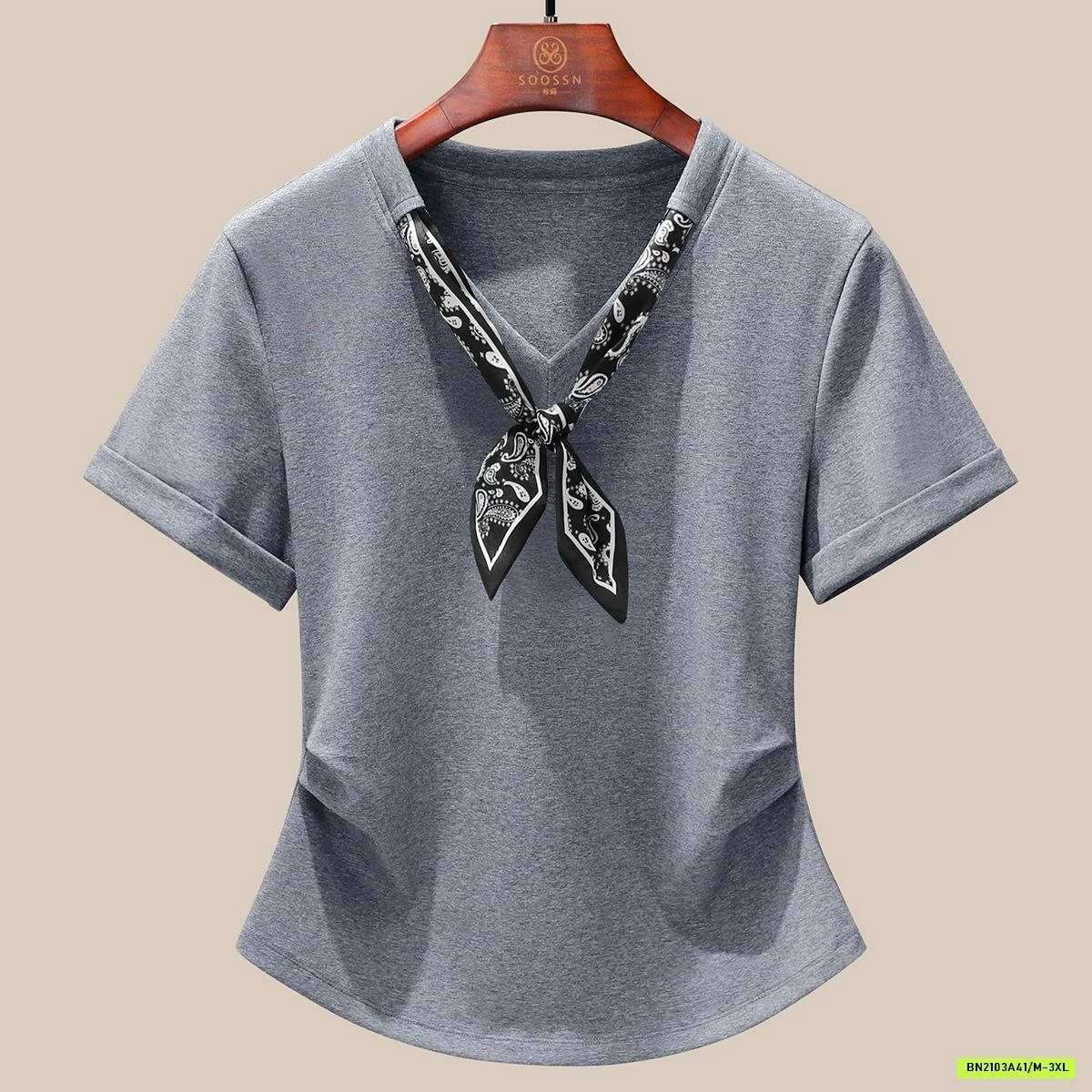 ÁO THUN RÚT EO KÈM KHĂN