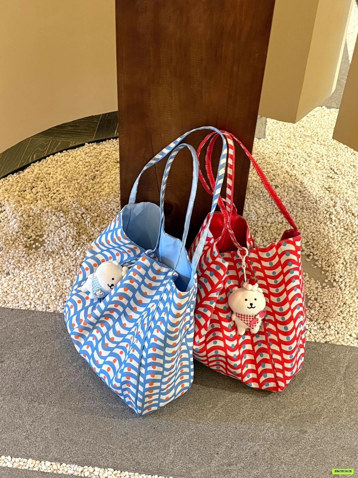 TÚI VẢI CARO QUAI MẢNH 2 MẶT