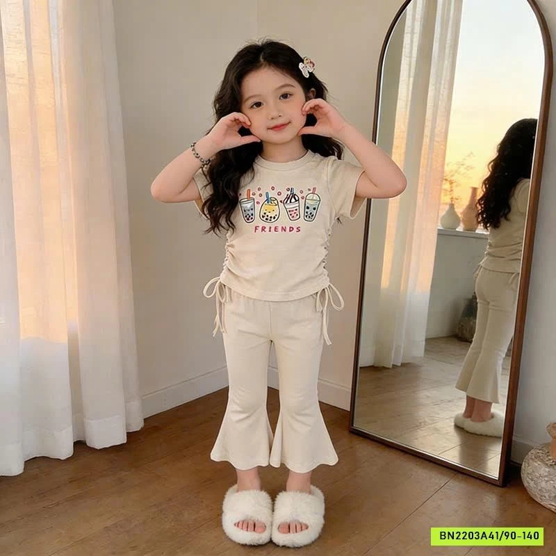 SET ÁO RÚT EO MIX ỐNG LOE BÉ GÁI