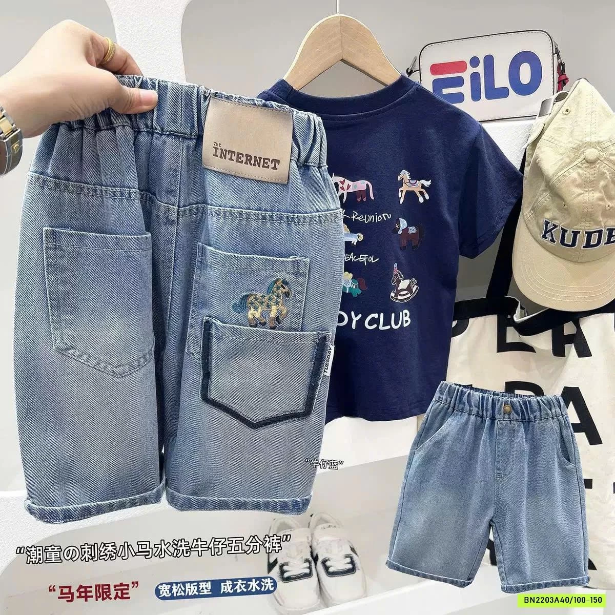 ÁO PHÔNG MIX SHORT NGỰA KACADY