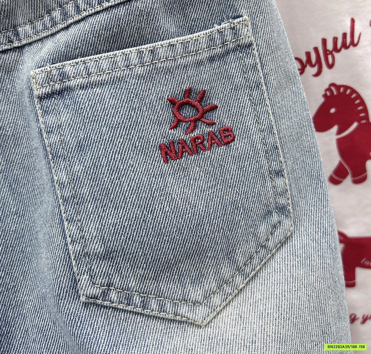 SHORT JEANS THÊU NGỰA KACADY