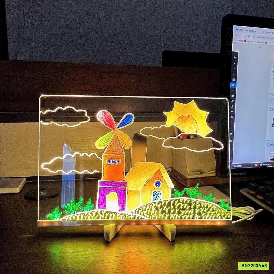 BẢNG VẼ DẠ QUANG KẾT HỢP ĐÈN LED