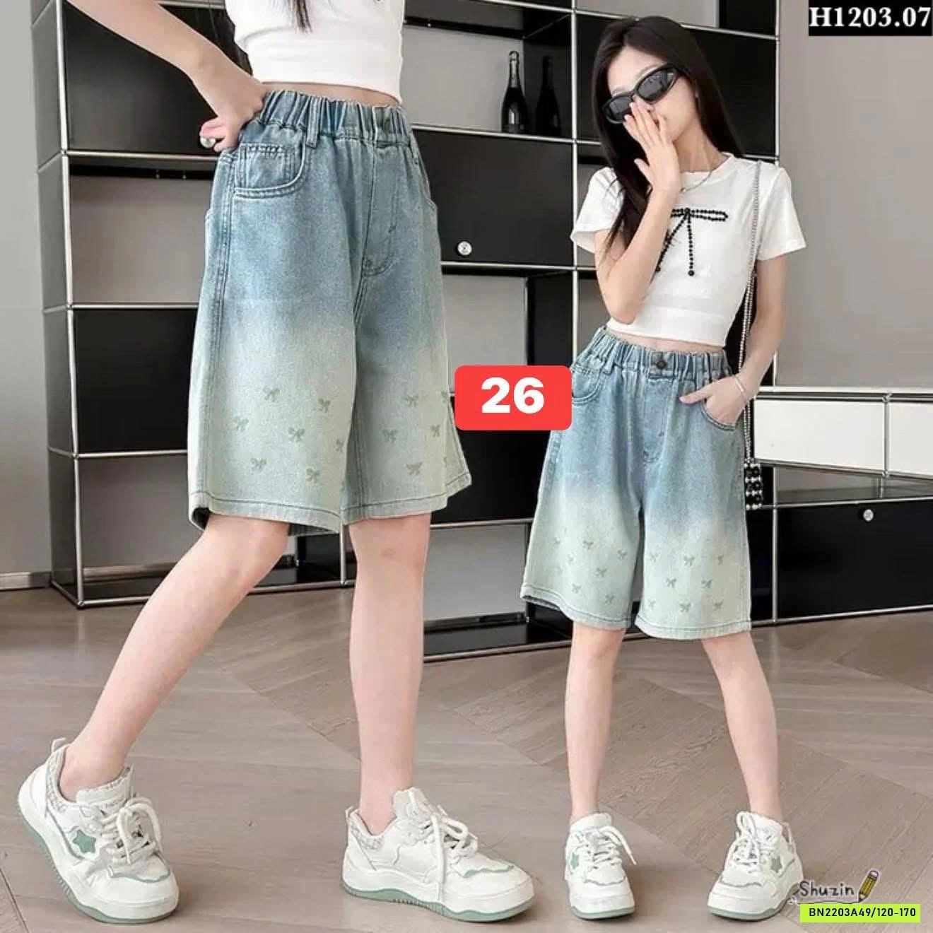BST QUẦN SHORT JEAN BÉ GÁI
