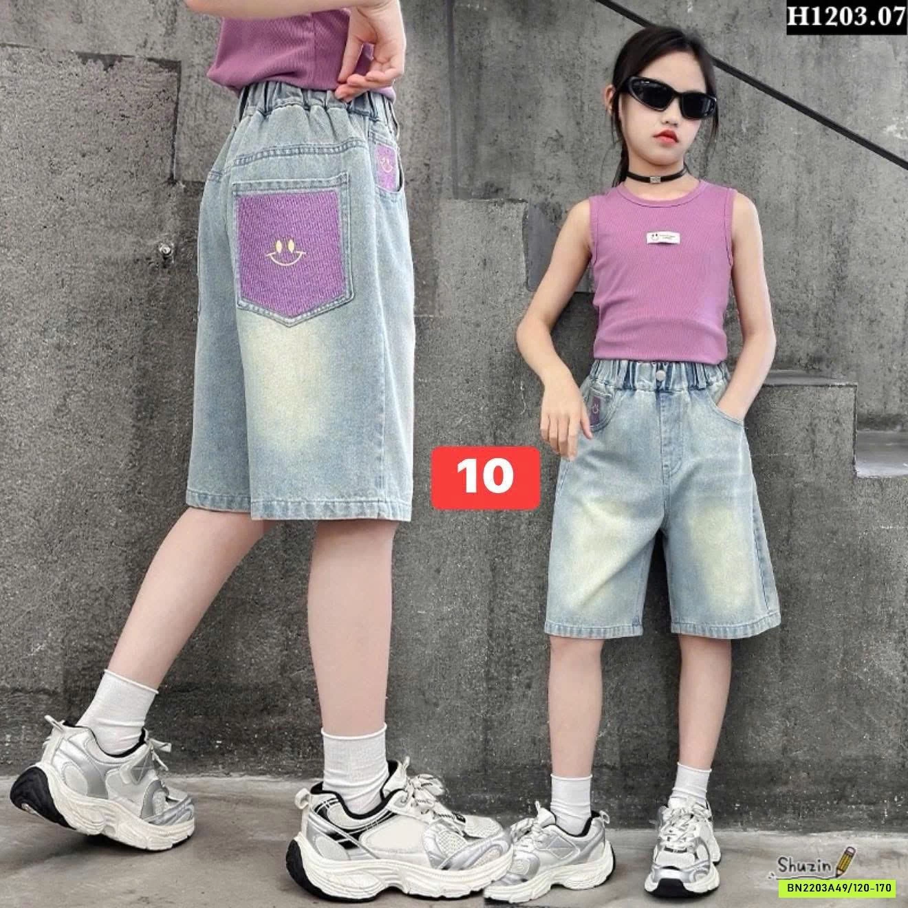 BST QUẦN SHORT JEAN BÉ GÁI