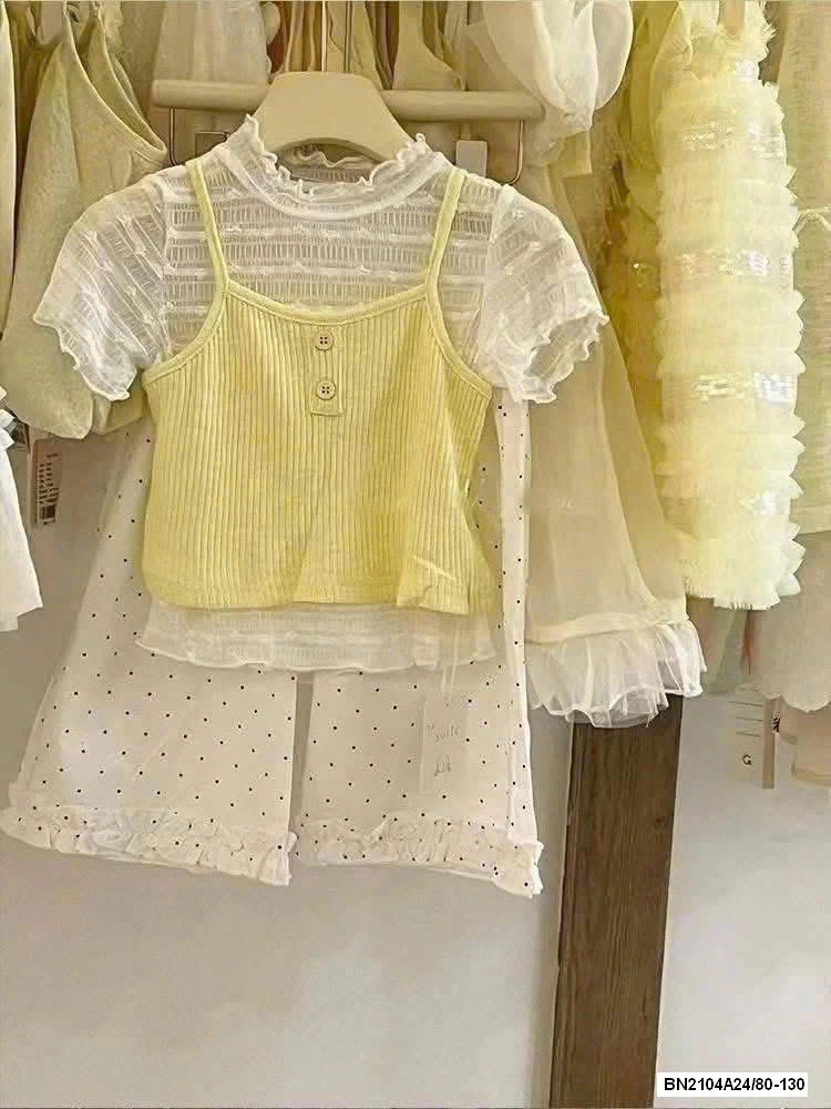 SÉT ÁO VÀNG MIX QUẦN BI