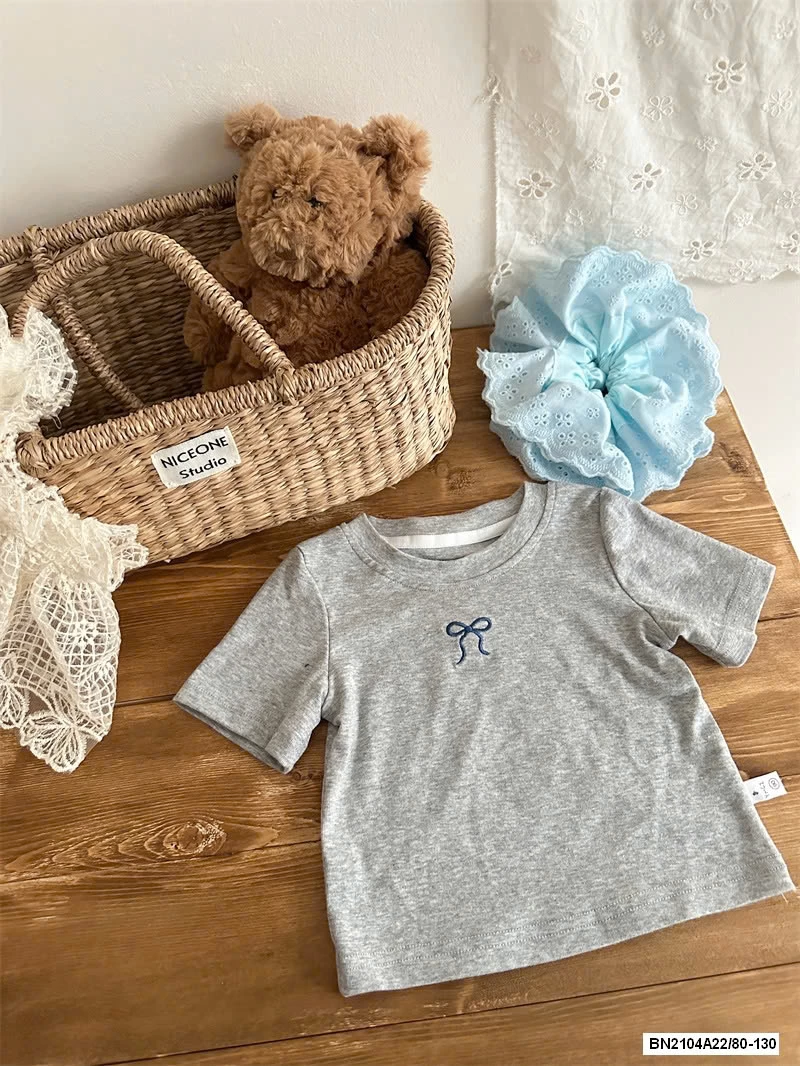 ÁO THUN THÊU NƠ MIX CV BÍ