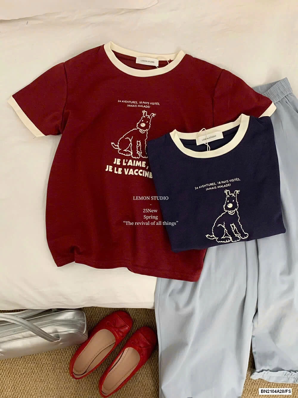 ÁO THUN CÚN VIỀN CỔ