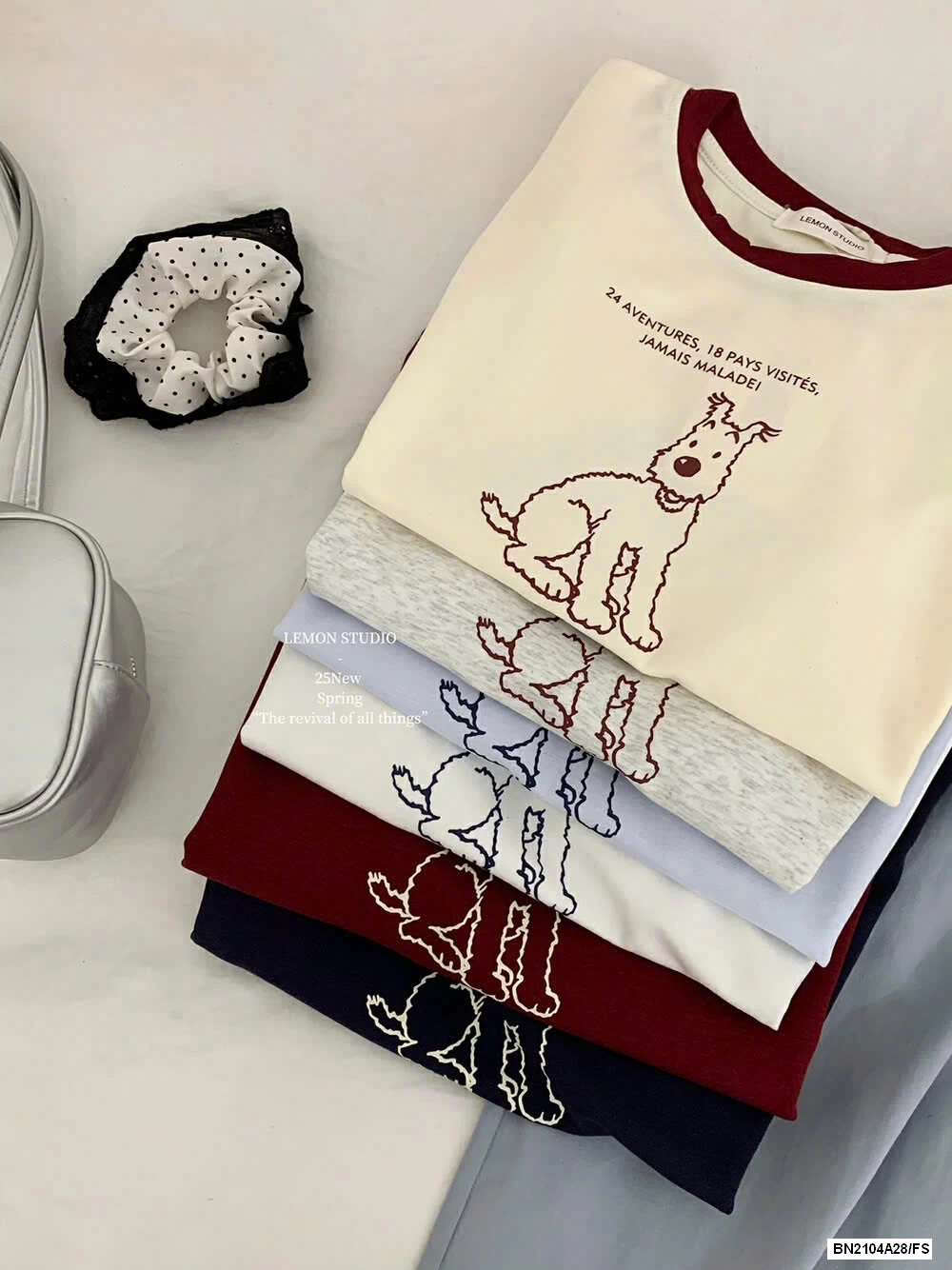 ÁO THUN CÚN VIỀN CỔ