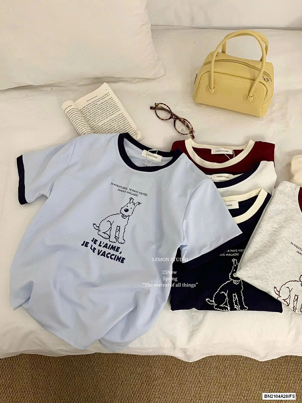 ÁO THUN CÚN VIỀN CỔ