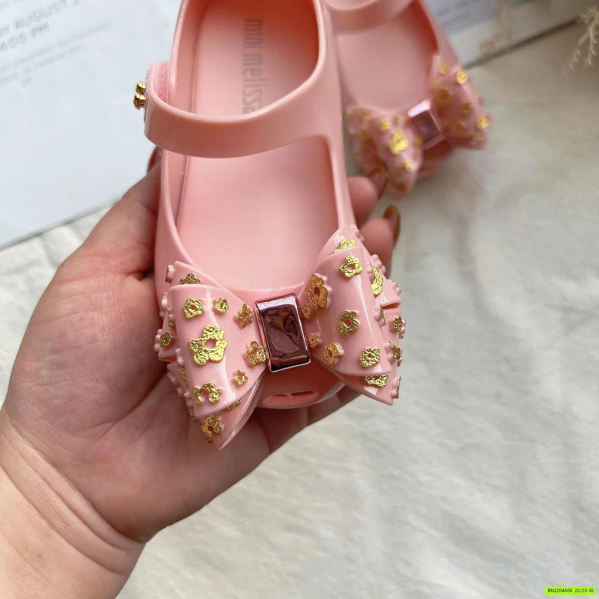 GIÀY MINI MELISA NƠ ĐÍNH HOA