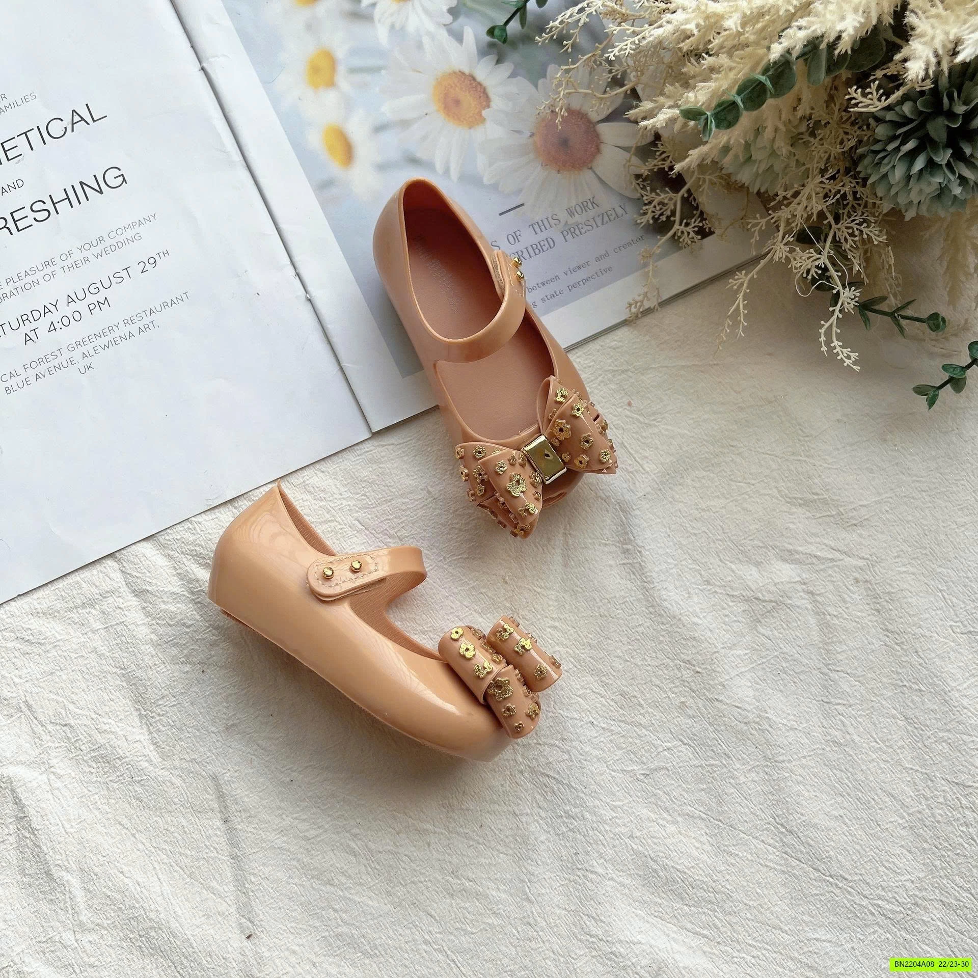 GIÀY MINI MELISA NƠ ĐÍNH HOA