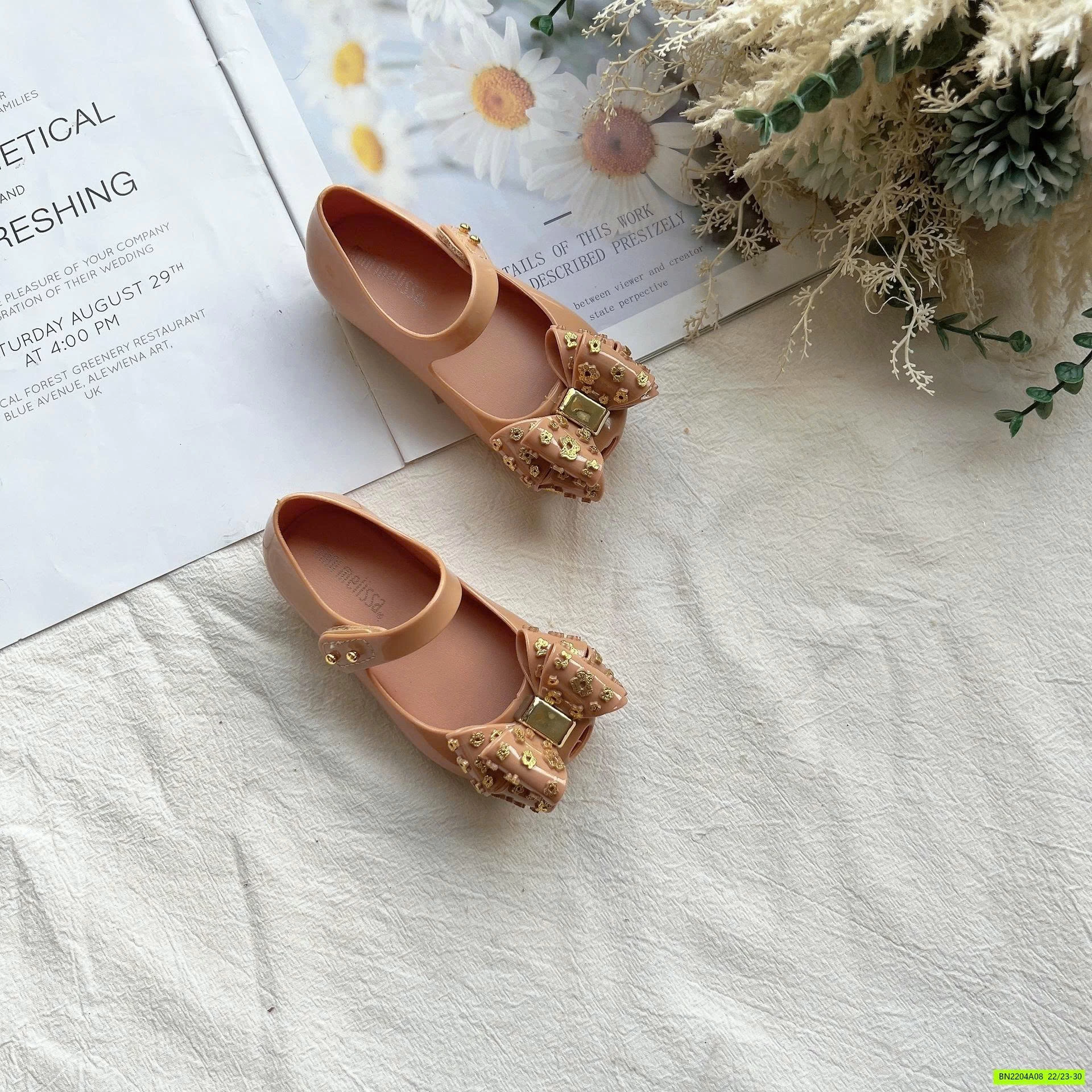 GIÀY MINI MELISA NƠ ĐÍNH HOA