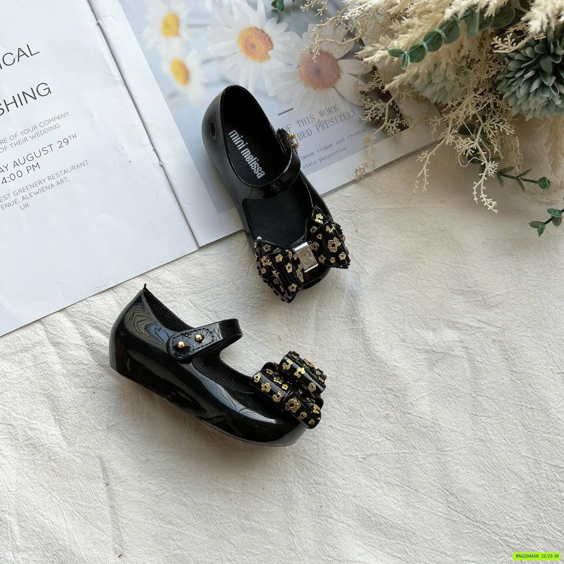 GIÀY MINI MELISA NƠ ĐÍNH HOA